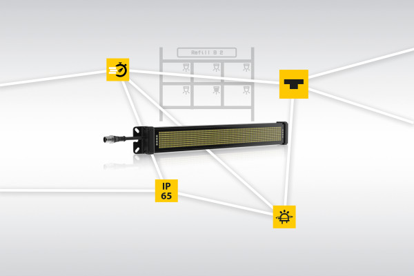 LED-Matrix-Display mit Status- und Klartextanzeige